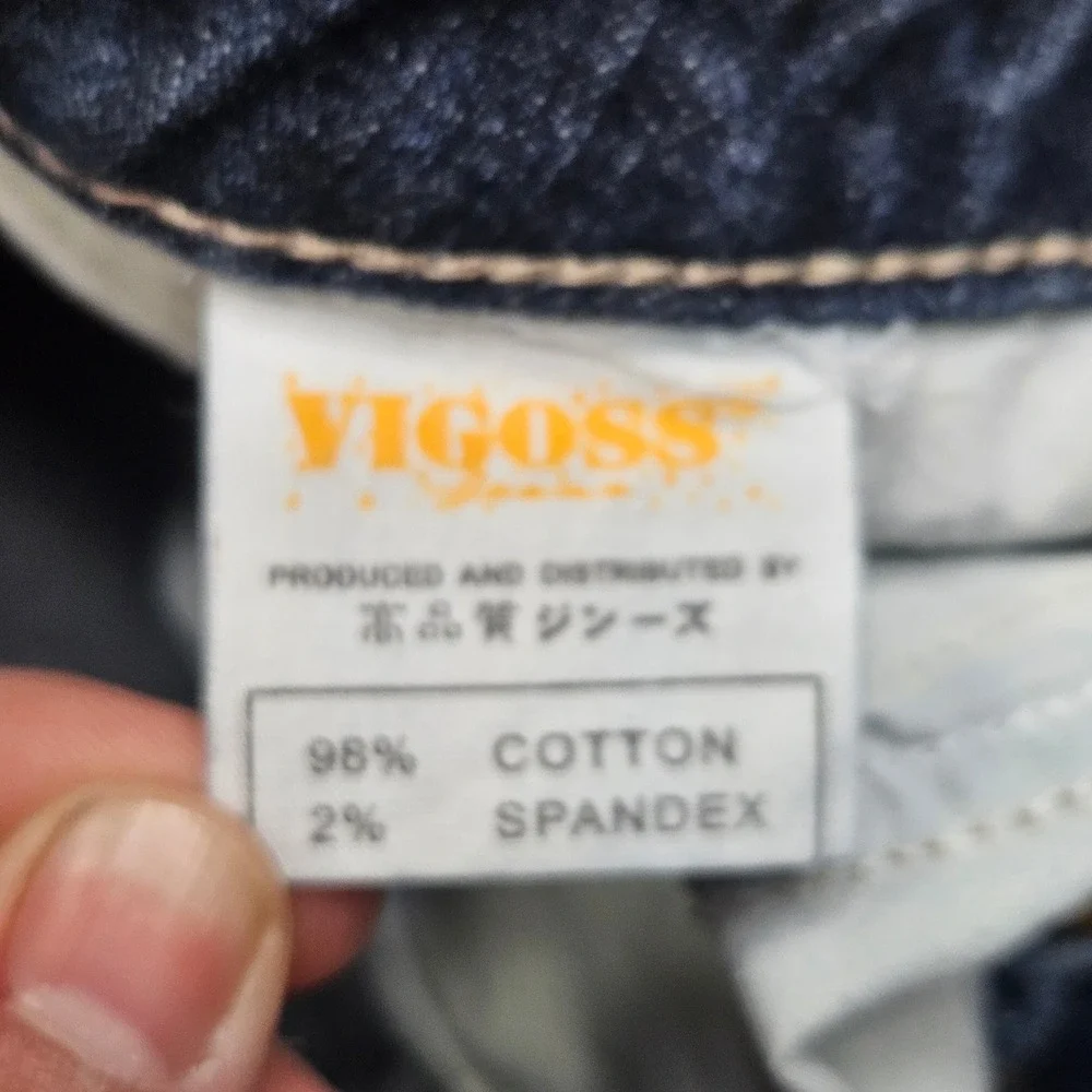 Y2K Vigoss Bootcut Jeans Womens 9 32x32 Blue Denim Stretch Low Rise P1091M